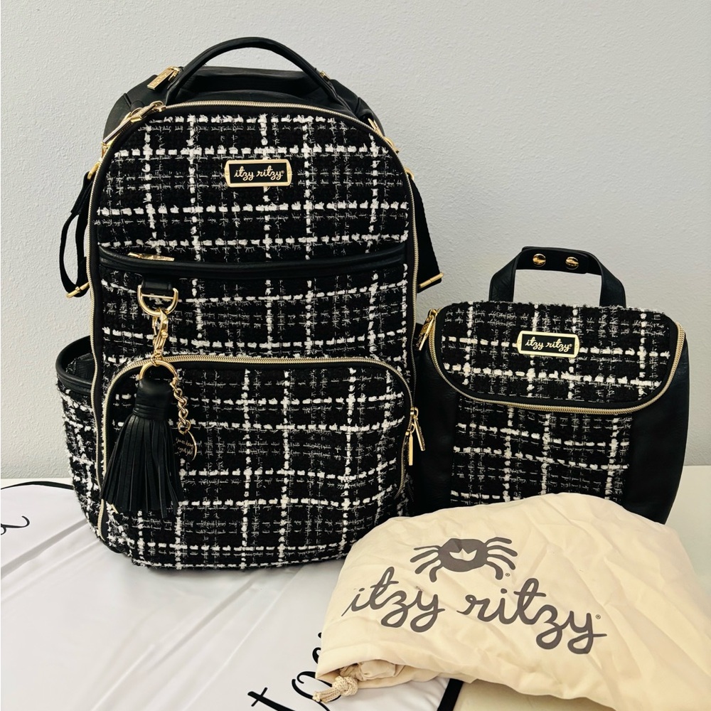 Itzy Ritzy Boss Plus Diaper Backpack and Bottle Bag Bundle